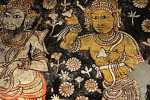 15th century paintings found hidden in Tiruvarur temple