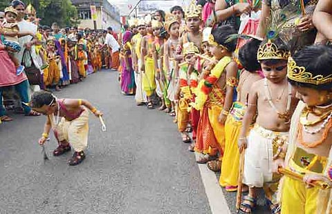 Colourful processions mark Janmashtami celebrations