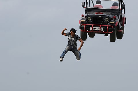 Vishnu's death-defying stunt for 'Doosukeltha'