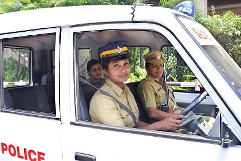 First 'She' Police Driver Shifts to Top Gear