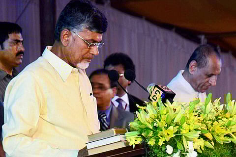 Chandrababu Naidu Becomes First CM of New Andhra Pradesh