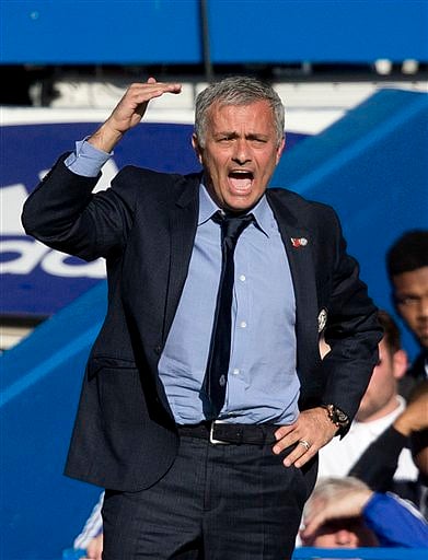 The FA confirmed yesterday that Mourinho had been handed an immediate one-game stadium ban and a pounds 40,000 fine after accepting a charge of misconduct for his behaviour at half-time in the defeat at West Ham United.| File AP