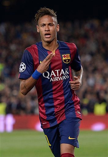 In 2015 Neymar moved from Santos to Barcelona for £71.5m. |AP
