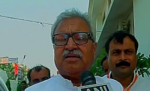 Uttar Pradesh BJP state president Laxmikant Bajpai. (Photo: ANI Twitter)