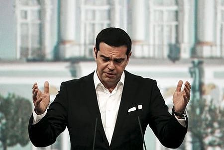 Greek Prime Minister Alexis Tsipras speaks during a session of the St. Petersburg International Economic Forum 2015(Photo: REUTERS)