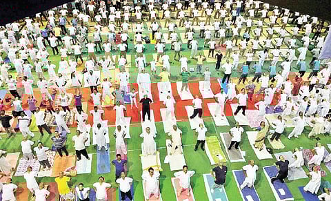 People Come Together for Yoga Day
