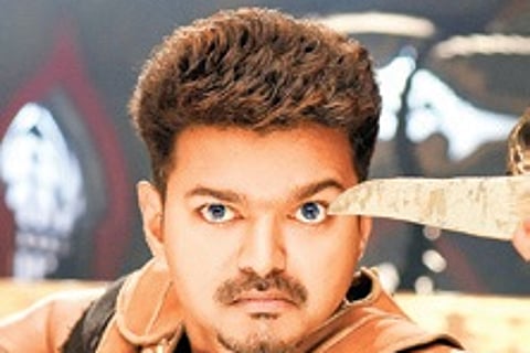 Vijay Watches 'Puli' With Family, Friends