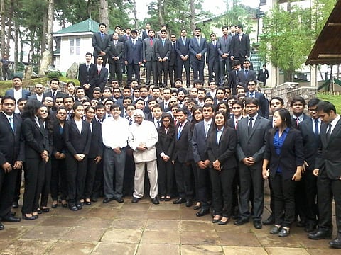 Former President of India, Late Dr. A.P.J Abdul Kalam with the students of IIM Shillog on Monday. | Picture courtesy: Facebook page of IIM Shillong.