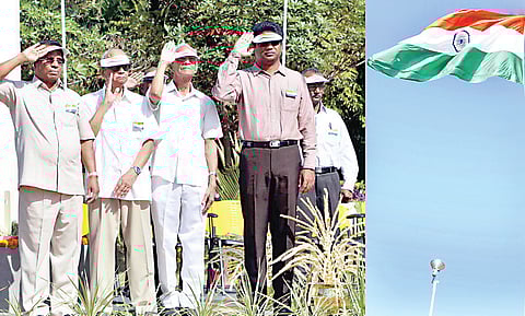 600-Square ft Tricolour Flutters at 100 ft Height on VIT Campus