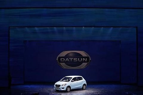 The Renault-Nissan hatchback 'Datsun Go' is pictured after its launch in Gurgaon on the outskirts of New Delhi July 15, 2013 | Reuters