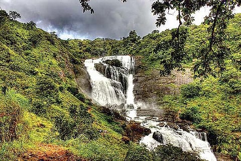 Rider in the Kerala Storm and Rain