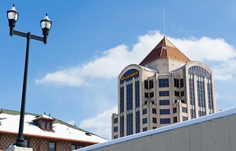 A Wells Fargo bank is seen February 19, 2015 in Roanoke, Virginia. | AFP