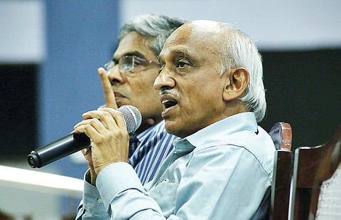 ISRO Chairman Dr A S Kiran Kumar during the Dr APJ Abdul Kalam Memorial lecture at IIT Madras on Friday. | EPS