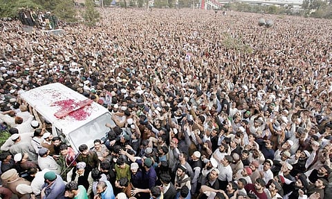 Funeral procession of Ilm-ud-din