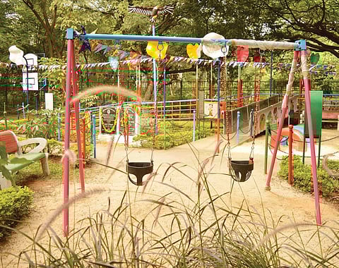 Rajaji Nagar’s park with disabled friendly swings and slides David Sangma