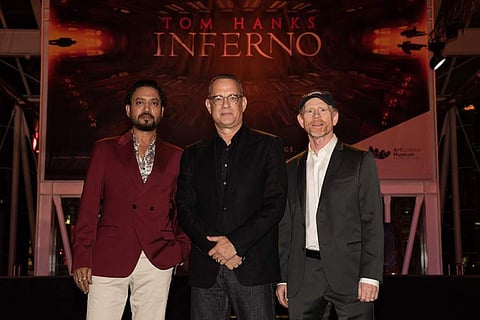 Irrfan Khan with Tom Hanks and Ron Howard | IANS