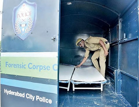 HYDERABAD: The Hyderabad Police on Monday launched a dedicated vehicle ‘Forensic Corpse Carrier’ to shift bodies from the scene of crime to mortuary. Hyderabad police commissioner M Mahendar Reddy sa