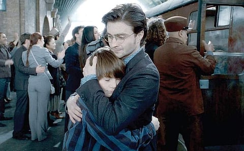 Harry Potter with his son Albus