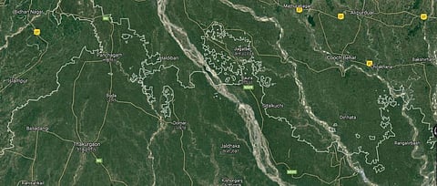 Screenshots of Google Maps where the Indo-Bangla enclaves are still seen.