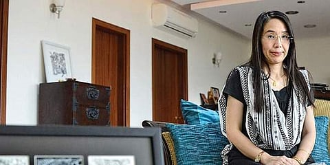 Zentangle artist Mari Dhanukonda in Bengaluru.(Photo | Pushkar V)