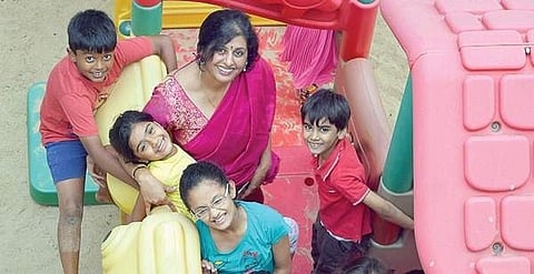 Priya Krishnan at a day-care centre | Jithendra M