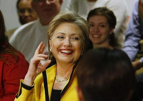 Democratic presidential hopeful US Senator Hillary Clinton (D-NY) particpates in a roundtable discussion at the Yale Child Study Center, in New Haven, Connecticut, on February 4, 2008 | AFP