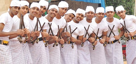 Silver Hills Central School, Kozhikode, that bagged the first prize in Kolkali category III