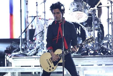 Billie Joe Armstrong, of Green Day, performs 'Bang Bang' at the American Music Awards at the Microsoft Theater on Sunday, Nov. 20, 2016, in Los Angeles. (Photo | AFP)