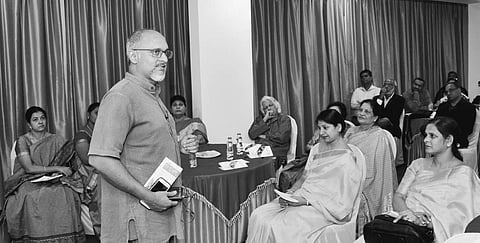 ACTS group CEO Santosh Gnanakan addressing the gathering at the launch of UN’s training arm-CIFA in Bengaluruon Wednesday | Pushkar V