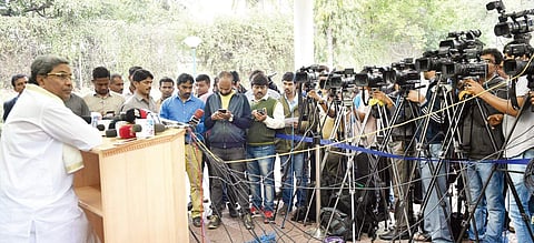 CM Siddaramaiah, during a press conference in Bengaluru on Wednesday, announced that he has accepted H Y Meti’s resignation