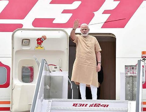PM Narendra Modi on Air India One