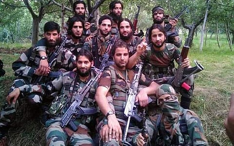Hizbul Mujahideen recruits (File)