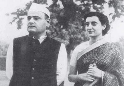 Feroze Gandhi with wife Indira Gandhi