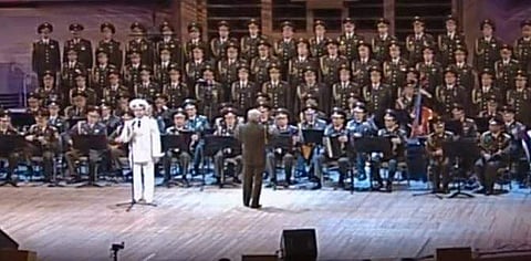 Snapshot of the 'Red Army choir'. (YouTube)