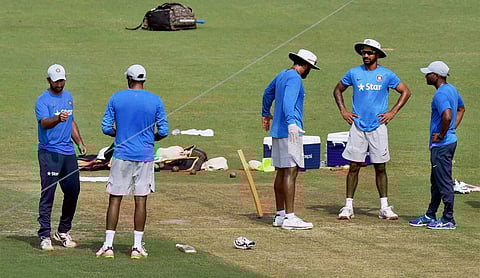 File image of the Indian cricket team practicing.