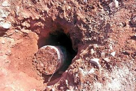 Landmine found at Kumada village of Munchinput mandal in Vizag on Tuesday