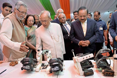 The seven-day Festival of Innovation was inaugurated by President Pranab Mukherjee and features 65 grassroots innovations in the exhibition | PTI