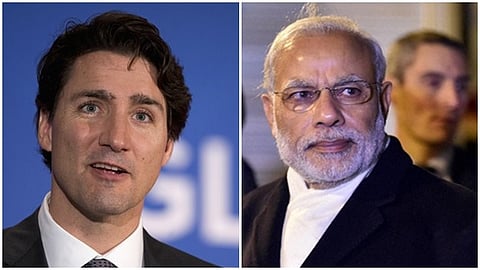 Canadian Prime Minister Justin Trudeau (L) and PM Narendra Modi (R). |File Photo