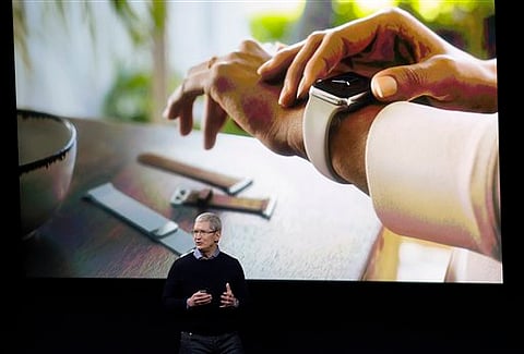 Apple CEO Tim Cook, speaks at an event to announce new products and an update to the Apple Watch at Apple headquarters Monday, March 21, 2016, in Cupertino, Calif. |AP