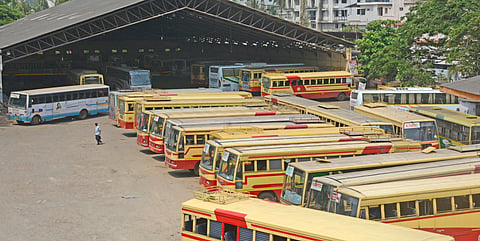 The KSRTC garage at Thampanoor; the drain flowing beside the KSRTC bus terminal at Thampanoor Manu R Mavelil