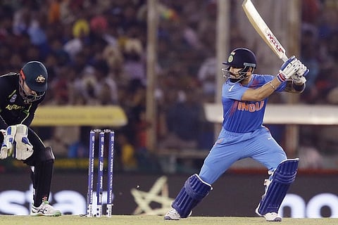 India's Virat Kohli bats during their ICC World Twenty20 2016 cricket match against Australia in Mohali, India. |AP