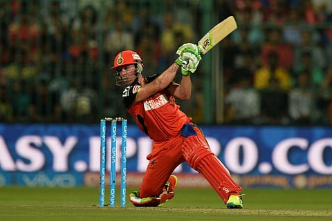 Royal Challengers Bangalore batsmen AB De Villiers plays a shot during the 2016 Indian Premier League(IPL).| AFP