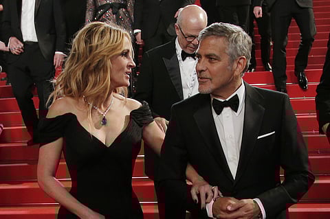 Actors Julia Roberts and George Clooney