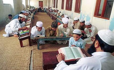 A madrassa class in progress