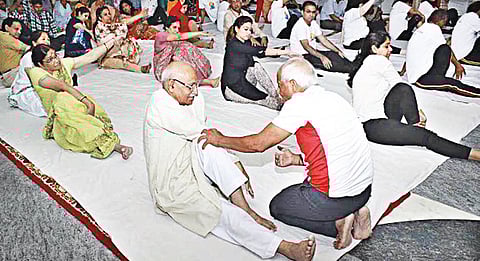 Yoga helps manage a motor neuron disease