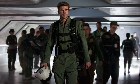 This image released by Twentieth Century Fox shows Liam Hemsworth as Jake Morrison in a scene from "Independence Day: Resurgence." |AP