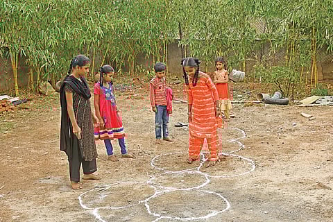 Revival of the good Ol' hopscotch: hop, skip, jump and land…literally!
