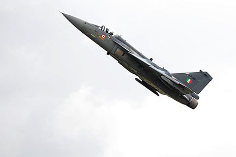 Tejas inducted into 45 Squadron of Indian Air Force at HAL airport in Bengaluru on Friday. (Pushkar V | EPS)