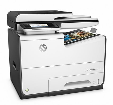 The HP PageWide pro 577dw printer has a stationary printhead that spans the width of a page and allows for higher print speeds and better-quality text and graphics than standard inkjets. (Photo: HP)
