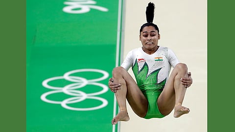 The move that Dipa Karmakar is known for — the Produnova — was first performed in competition by Russian Yelena Produnova in 1999. It is one of the hardest moves in gymnastics, known as the vault of death. | AP
